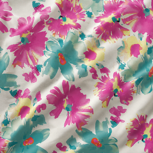Tela de Algodón Peinado Orgánico con Estampado Floral, 120GSM, 57/58 Pulgadas, Cortina de Voile Ligera y Transpirable para Mujer - Product Image 4