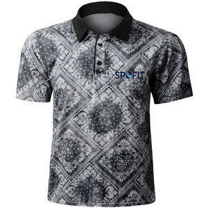 เสื้อกอล์ฟแขนสั้นผู้ชาย SPOFIT ระบายอากาศได้ดี แห้งเร็ว ผ้าถัก พิมพ์ลายดิจิตอลทั่วตัว แบบซับลิเมชั่น - Product Image 6