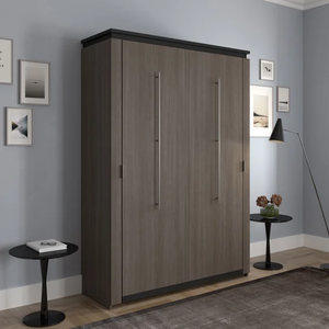Modern <b>Queen</b> <b>Size</b> Murphy <b>Bed</b> Convertible Wall <b>Bed</b> Space Saving Bedroom Furniture Wood <b>Frame</b> Steel Support Panel Type Plywood - Product Image 5