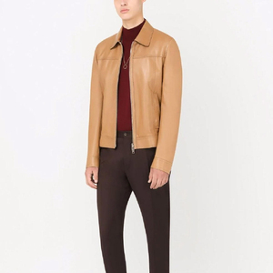 Chaqueta Cortavientos de Cuero para Hombre, Diseño de Alta Gama, Estilo Urbano, Cuero de Oveja - Product Image 2