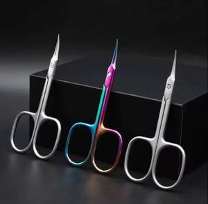 Stainless Steel <b>Cuticle</b> <b>Scissors</b> Curved Blade Sharp Tip Round Handle Beauty Tools for Manicure Adult Use Durable Design - Product Image 1