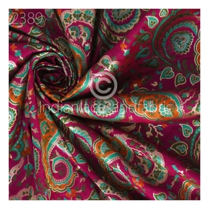 100 % Silk Fabrics Textiles Print Brocade Fabric Indians Plain Custom Chiffon Costume <b>Wedding</b> Customized Spain - Product Image 4