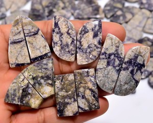 Lote de Cabujones de Jaspe Mixto, Piedras Preciosas Naturales Pulidas de Color Morado y Marrón, Venta al Por Mayor para Joyería - Product Image 4