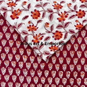 Block Print Cotton Cambric 60X60 Running Fabric Traditional Jaipuri Print Cotton Fabric - Product Image 3