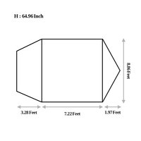Tente TOPAZ G/L pour 4 personnes, type étendu, une chambre, quatre saisons, imperméable, en polycoton, pour usage extérieur, camping familial