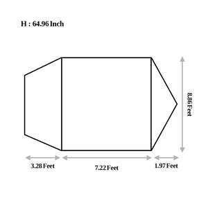 Tente TOPAZ G/L pour 4 personnes, type étendu, une chambre, quatre saisons, imperméable, en polycoton, pour usage extérieur, camping familial - Product Image 4