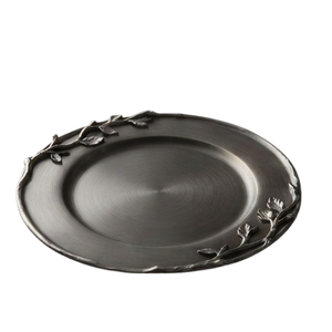 Assiettes de service rondes plaquées argent tendance, les plus vendues pour mariages, plats et salades - Product Image 5