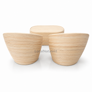 Conjunto de Muebles de Ratán Minimalistas Japoneses Hechos a Mano para Bistro/Salón, Sillas de Lujo, Mesa Ovalada para Café - Product Image 2