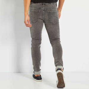 กางเกงยีนส์ทรงคลาสสิคสำหรับผู้ชาย ทรงตรง สไตล์ลำลอง สตรีทแฟชั่น ทรงเข้ารูป สีน้ำเงินฟอก ดีไซน์เรโทร เหมาะสำหรับฤดูหนาวและฤดูร้อน - Product Image 3