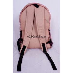 Sac à dos artisanal unisexe de taille moyenne en toile 100% coton, léger, vintage, 20L, avec fermeture éclair et boucle, pour affaires et usage quotidien - Product Image 4