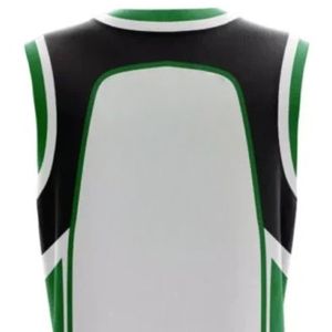 Camiseta de Baloncesto Personalizada Blanca, Verde y Negra, Uniforme Deportivo Transpirable sin Mangas, Ropa Deportiva de Secado Rápido, Fabricante OEM - Product Image 4