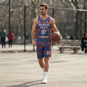 Tenue de basket-ball fabriquée en usine OEM, ensemble maillot et short pour équipe sportive, sans manches, col en V, unisexe - Product Image 5