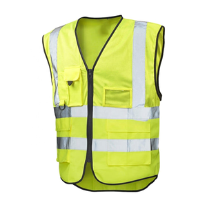 Chaleco de Seguridad de Alta Visibilidad Personalizado, Multibolsillos, Reflectante, con Cierre de Cremallera - Product Image 2