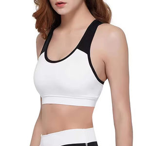 Vêtements de fitness pour femmes, couleur personnalisée, soutien-gorge de sport respirant avec logo sur le devant, style simple et moderne pour la salle de sport - Product Image 1