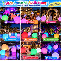 Boule lumineuse gonflable LED pour décoration de fête en plein air, grande boule lumineuse avec lumières RGB pour festivals, mariages, événements et fêtes au bord de la piscine