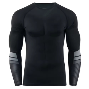 Chemises de compression MMA à manches longues pour hommes de haute qualité, imprimées sur mesure, rashguard BJJ pour hommes - Product Image 2