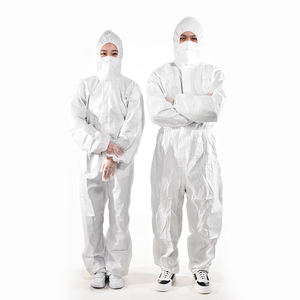 Combinaison de protection blanche avec capuche et poignets élastiques, combinaison intégrale pour une utilisation sécurisée - Product Image 5
