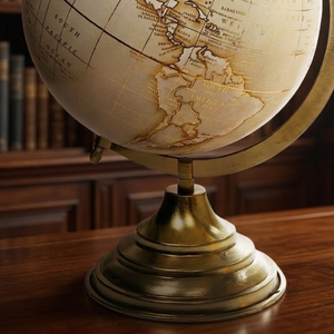 Globo Terráqueo Grande para Escritorio Ejecutivo con Mapa del Mundo Detallado y Coloreado | Construcción de Hierro y Plástico |   Soporte Sólido para Decoración Educativa y de Oficina - Product Image 4