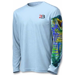 เสื้อเชิ้ตตกปลาบูลดอลฟินสำหรับผู้ชาย แขนยาว แห้งเร็ว สวมใส่สบาย เหมาะสำหรับนักตกปลา - Product Image 1
