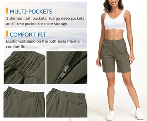 Shorts de bain décontractés sublimés pour la randonnée et les voyages, shorts élégants et polyvalents pour femmes, shorts taille haute pour filles, flexibles - Product Image 4