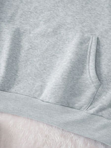 Sudadera con capucha informal sencilla para mujer, con estampado de bola 8 en la espalda, estilo oversize, con bordados técnicos, para la vuelta al cole y graduación de otoño - Product Image 4