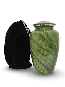 Green Marble Pattern Cremation Urn Rectangular Memorial Vessel Metal <b>Ash</b> <b>Casket</b> <b>for</b> Home Remembrance - Product Image 3