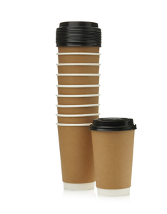 แก้วกาแฟกระดาษคราฟท์แบบใช้แล้วทิ้งพร้อมฝาปิด แก้วชากระดาษสีขาว สำหรับเครื่องดื่มร้อนเย็น พิมพ์ลายได้ตามต้องการ - Product Image 6