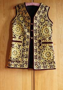 Chaleco Tribal Kuchi Tradicional Afgano para Hombre, Terciopelo Verde Esmeralda con Monedas Auténticas, Bordado a Mano con Espejos, Estilo Étnico Folclórico - Product Image 3