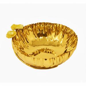 Elegante tazón de servir con forma de búho en metal con acabado dorado, vajilla moderna de lujo, tazón decorativo para el hogar y eventos al precio más bajo. - Product Image 2