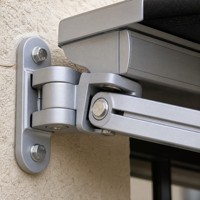 Auvent électrique en aluminium économique et luxueux pour balcon de piscine, installation facile, télécommande, protection solaire intelligente, anti-UV