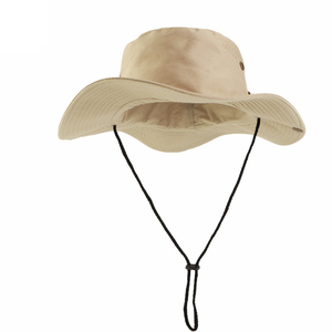 Chapeau de pêcheur uni en coton avec protection solaire pour hommes et femmes, chapeau à large bord pour usage extérieur, casquette pliable - Product Image 2