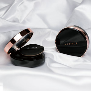 NATINDA Aura Perfect Cover Mineral Dark Light Cushion SPF 50+ Protector Solar Hidratante y Nutritivo Corrector Base de Maquillaje 15gX2 - Product Image 5