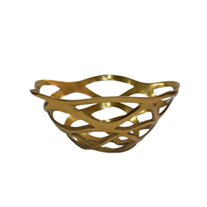 Ensemble de 2 bols à fruits en métal doré en forme de feuille, plat de service sur pied, centre de table moderne, panier à nourriture pour la salle à manger - Product Image 4