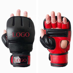 High Quality <b>Leather</b> Made MMA <b>Gloves</b> For Online Sale Hook Loop Closure for Wrist Support Moisture Wicking MMA <b>Gloves</b> - Product Image 1