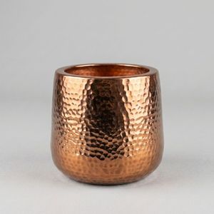 Vase en métal fait main, finition argentée, vase à fleurs, décoration d'intérieur, centre de table, objet décoratif élégant - Product Image 3