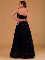 Robe de soirée noire à sequins, ensemble deux pièces Leheriya, sans manches, pour banquet, mariage, festival