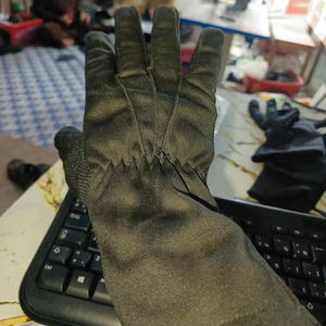 Gants de soudage en cuir blanc à manchette longue, protection thermique, gants de travail pour usage industriel - Product Image 5