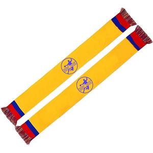 Écharpe de football en gros, séchage rapide, respirante, couleur jaune, pour supporters, avec logo d'équipe - Product Image 3