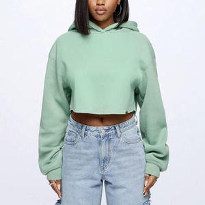 OEM 2025 Spring Jogger <b>Jumpers</b> Gym Custom Workout 2 Piece Women Set Crop Top Oversize Hoodie Women Sweatshirt Sets - Product Image 4