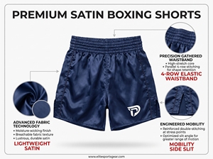 Conjuntos de Boxeo Dumela Azul Marino con Logotipo para Entrenamiento de MMA, Todas las Temporadas, Material Cómodo de Algodón y Poliéster - Product Image 5