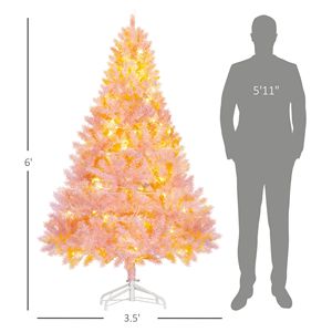 Albero di Natale Artificiale Douglas Fir Alto 6 Piedi con 250 Luci LED Bianco Caldo, Rami Realistici, Preilluminato 1000 - Product Image 6