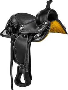 Silla de Doma para Caballo con Asiento Seguro, Silla de Montar de Cuero Puro de Alta Calidad para Equitación, Transpirable - Product Image 5