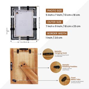 งานฝีมือ กรอบรูปติดผนัง สไตล์วินเทจ ของตกแต่งโต๊ะทำงาน กรอบรูปสไตล์บ้านไร่ ของตกแต่ง กรอบรูปขนาดเล็ก - Product Image 3