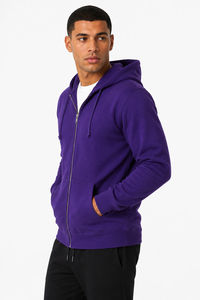 Custom Men Full <b>Zip</b> Hoodie 100% Cotton 350g Thick Fabric Solid Color Premium Winter Streetwear Zipper Hoodie - Product Image 4