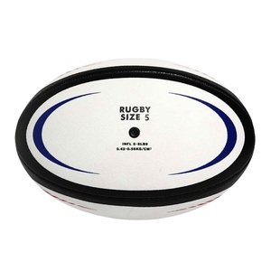 Ballon de rugby d'entraînement taille 5, tendance du moment, avec impression de logo personnalisé, grip en caoutchouc, pour les entraînements des clubs et les sports. - Product Image 3