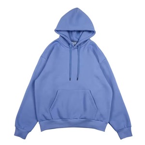 เสื้อฮู้ดโอเวอร์ไซส์สีพื้นสำหรับผู้ชาย แขนยาว ผ้าฟลีซ สวมใส่สบาย ทรงพอดีตัว แบบถัก - Product Image 6
