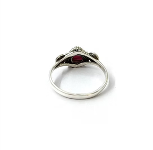 Anillo de Rubí de Diseño Moderno y Elegante Hecho a Mano (2.1 Gramos) Plata 925 Joyería Antideslustre para Uso Diario, Regalo para Ocasiones Especiales - Product Image 4