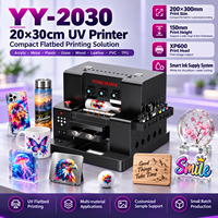 Imprimante UV Mini 2030 A4, machine d'impression à plat de bureau pour coques de téléphone, acrylique, verre, métal, bois, PVC