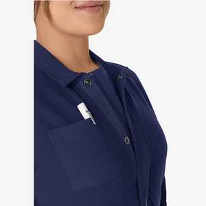Nuevo Diseño de Bata de Laboratorio Personalizada, Cuello Reforzado, Corte Largo y Ajustado, 72% Poliéster/21% Rayón/7% Elastano, Cómoda - Product Image 6