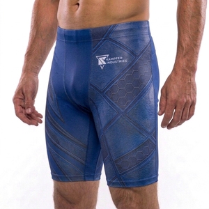 Quick Dry Breathable Moisture Wicking Athletic Wear Men Solid Casual Compression Shorts Gym Workout Base <b>Layer</b> - Product Image 2